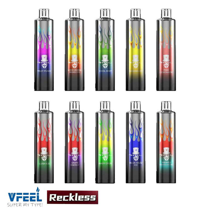 VFEEL | RECKLESS Rechargeable Disposable Vape Box of 10