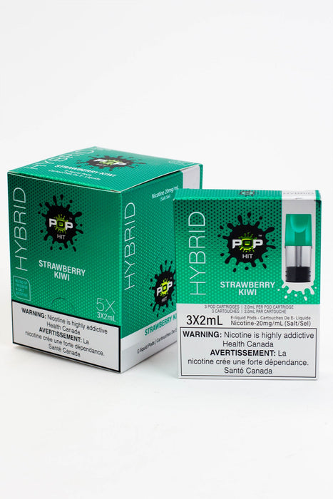 HYBRID Pop Hit STLTH Compatible Pods Box of 5 packs (20 mg/mL)-Strawberry Kiwi - One Wholesale