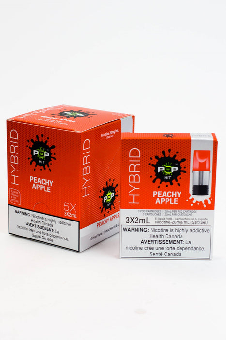 HYBRID Pop Hit STLTH Compatible Pods Box of 5 packs (20 mg/mL)-Peachy Apple - One Wholesale