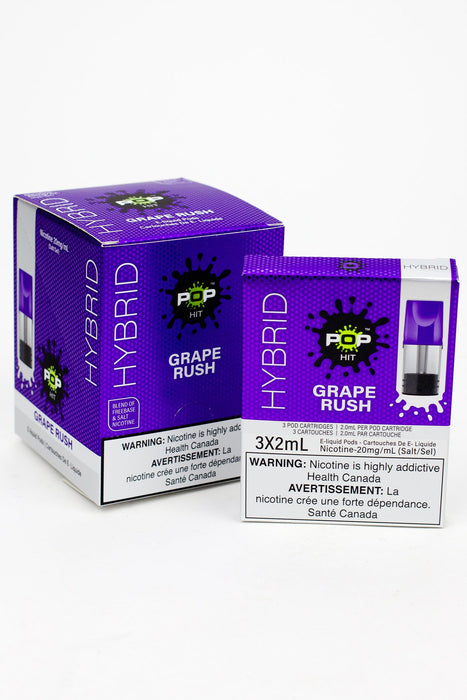 HYBRID Pop Hit STLTH Compatible Pods Box of 5 packs (20 mg/mL)-Grape Rush - One Wholesale