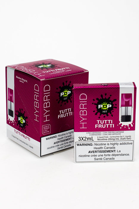 HYBRID Pop Hit STLTH Compatible Pods Box of 5 packs (20 mg/mL)-Tutti Frutti - One Wholesale
