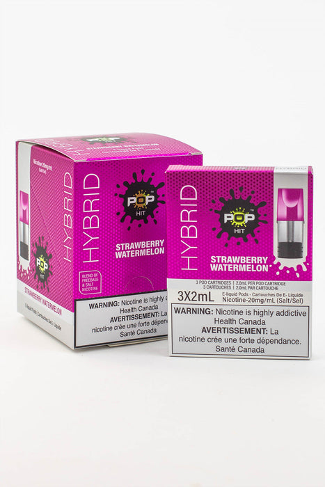 HYBRID Pop Hit STLTH Compatible Pods Box of 5 packs (20 mg/mL)-Strawberry Watermelon - One Wholesale