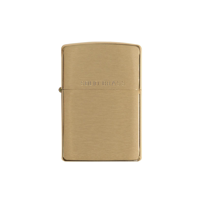 Zippo 204 Classic Brushed Solid Brass Basic · Pattern ONE