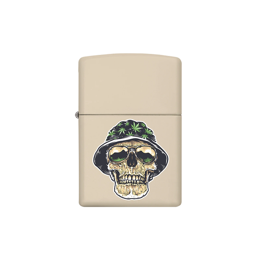 Zippo 58406 Leaf Cannabis Skull Zippo Lighter ONE
