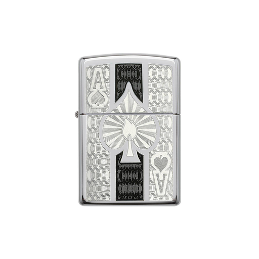 Zippo 24196 Intricate Spade Design Zippo Lighter ONE