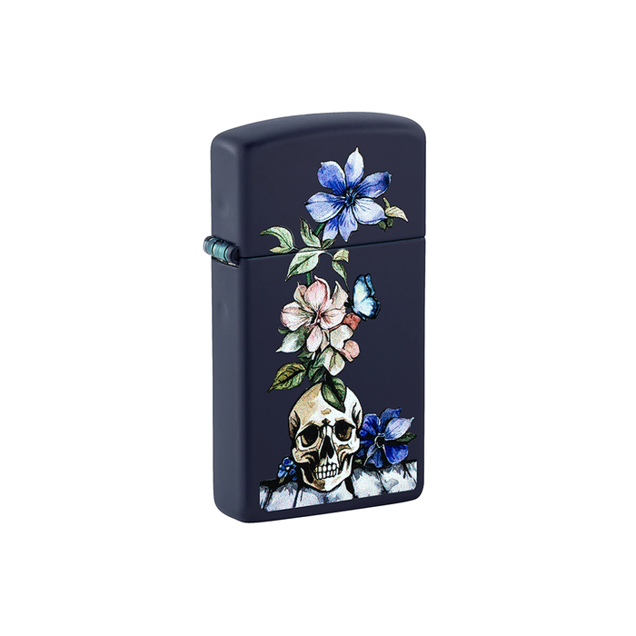 Zippo 46813 Navy Skull Bone Bouquet Design Horror · Goth ONE