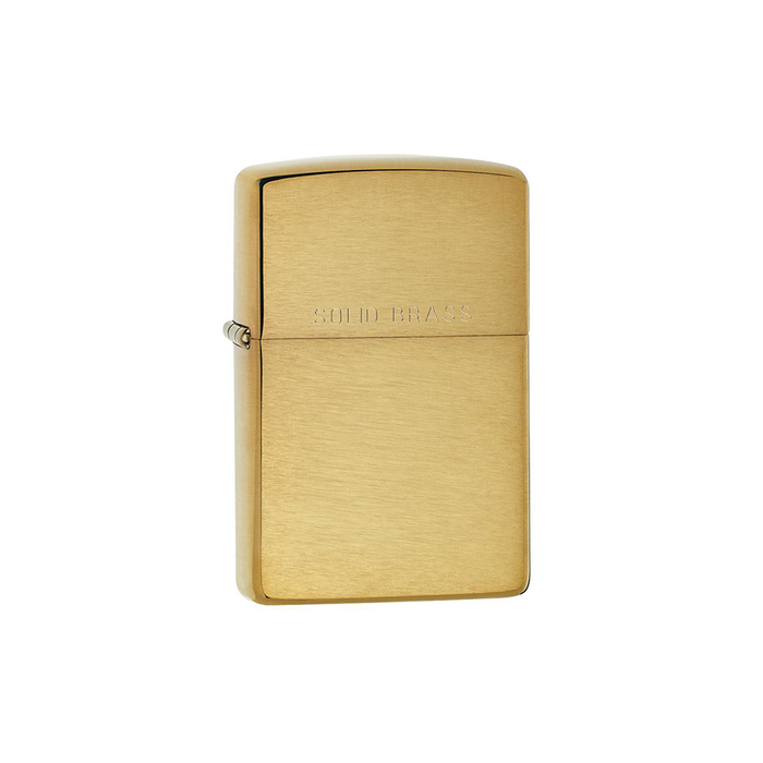 Zippo 204 Classic Brushed Solid Brass Basic · Pattern ONE