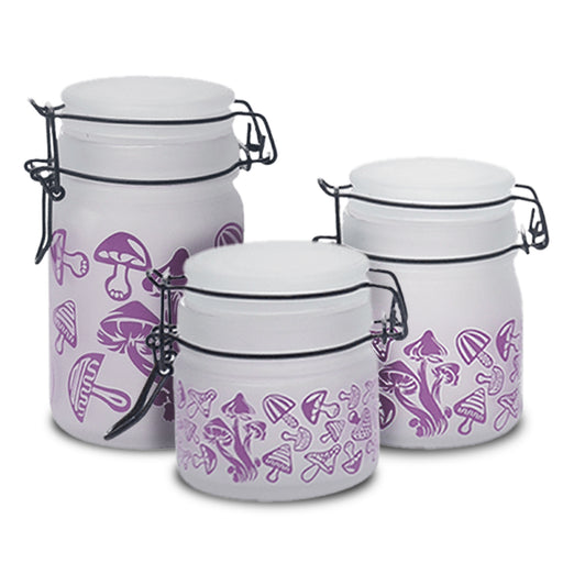 Purple Mushroom Glass Storage Jar-Multiple Sizes Available [SMKZ-142] Jar Canadian Distributor