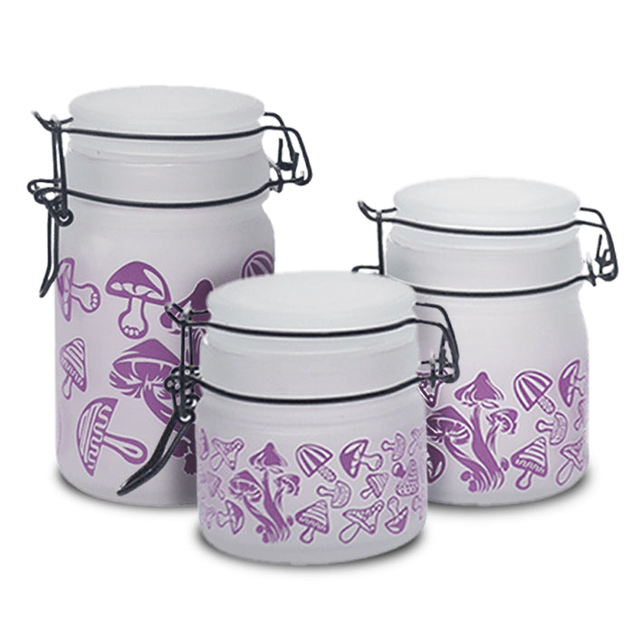 Purple Mushroom Glass Storage Jar-Multiple Sizes Available [SMKZ-142] Jar Canadian Distributor