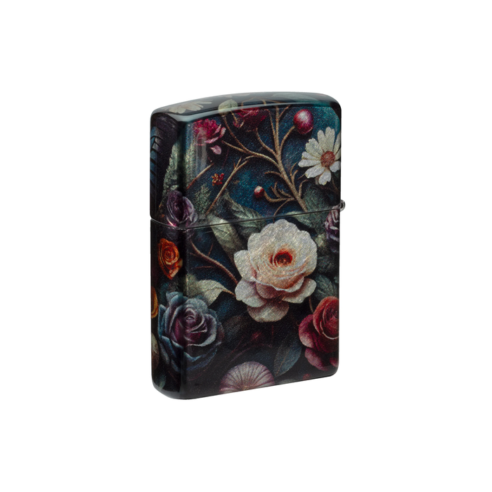 Zippo 46848 Butterfly Floral Skull Flower Horror · Goth ONE