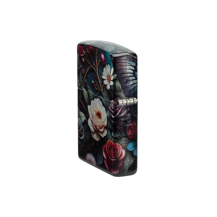 Zippo 46848 Butterfly Floral Skull Flower Horror · Goth ONE