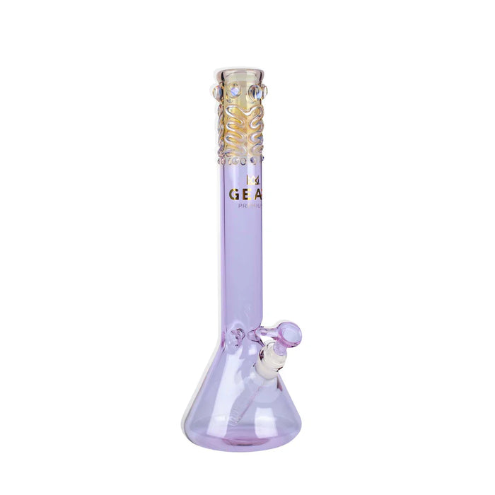 GEAR Premium® | 14" Beaker Tube [G22] Glass Bong Smoking Cat Distribution Purple [G22PP]