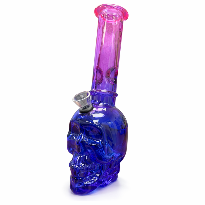 8″ Skull Glass Bong – Metallic Finish [GP2046] Glass Bong ONE Purple