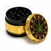 43mm 4-Piece Gold Leaf Metal Grinder Display Pack Super Supplys Inc