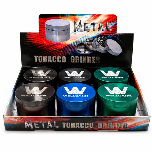 51mm 4-Piece Wellcann Metal Grinder Display Pack Super Supplys Inc Default Title