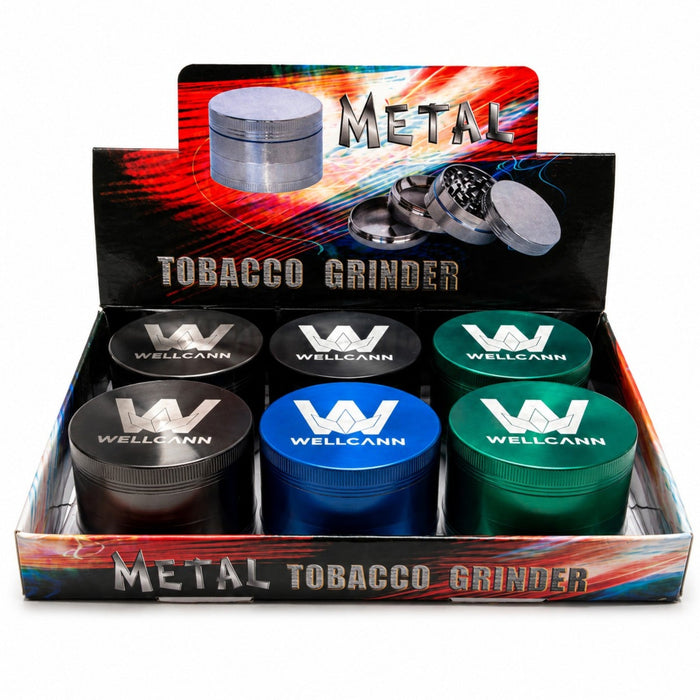 51mm 4-Piece Wellcann Metal Grinder Display Pack Super Supplys Inc Default Title