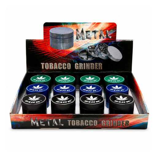 37mm 4-Piece DANK Leaf Metal Grinder Display Pack Super Supplys Inc Default Title