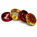 43mm 4-Piece Leaf Design Metal Grinder Display Pack Super Supplys Inc