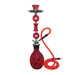 Zebra Heart 1 Hose Hookah 28" Tall Hookah Jatiimports LLC RED