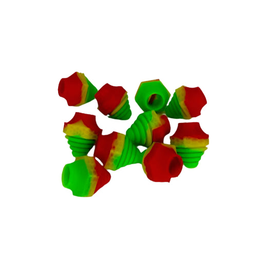 Silicone Cap - Fit For 510 Batteries - Bag of 10 Rasta Colors Vape Accessories Canadian Distributor