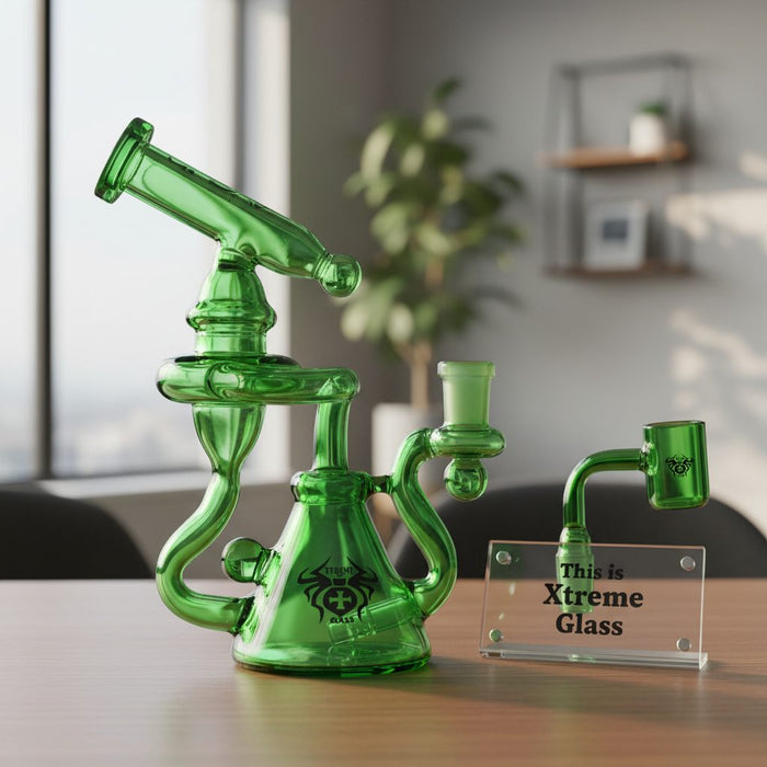 Xtreme | 7" Recycler Dab Rig Bong [XTR-MY004] – Box of 12 Glass Bong Canadian Distributor