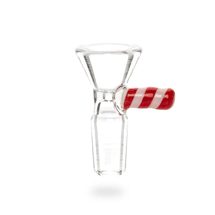 Red Eye Glass® | 14mm Candy Stripe Handle Pull-Out [196] Bowl · Banger · Oil Burner Smoking Cat Distribution Red