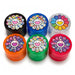 63mm Rainbow Flower 4-Part Plastic Grinder – 12 PCS Display Display Pack Super Supplys Inc