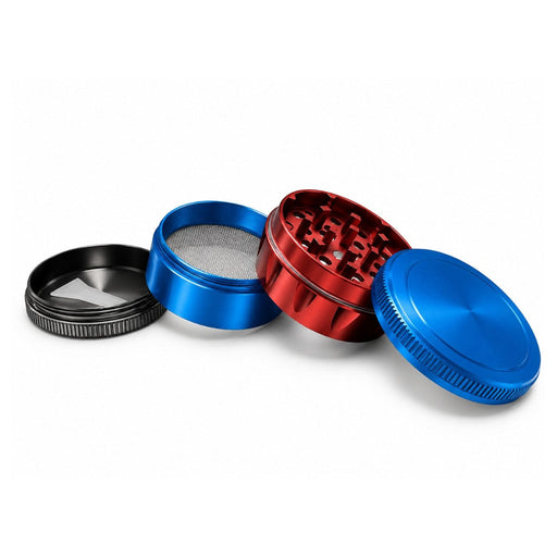 50mm 4-Piece Multi-Tone Metal Grinder - 12CT Display Pack Super Supplys Inc