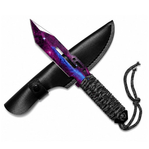 9.8" Graphic Paracord Fixed Blade Knife Fixed Blade Knife Super Supplys Inc