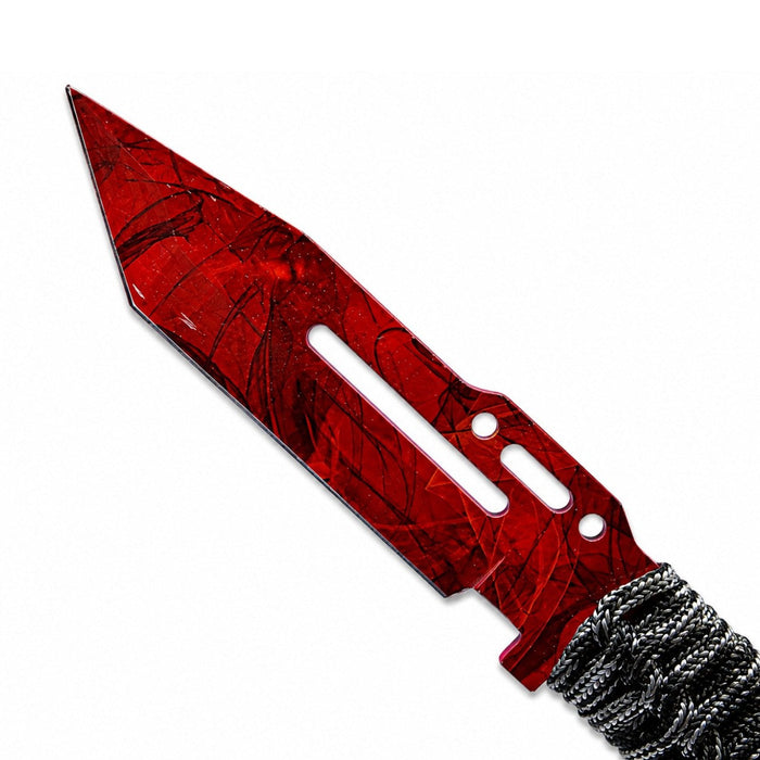 9.8" Graphic Paracord Fixed Blade Knife Fixed Blade Knife Super Supplys Inc