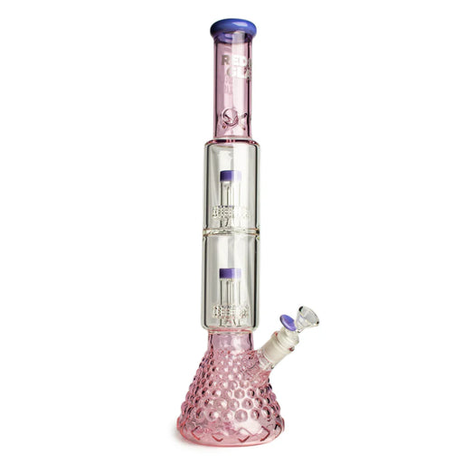 Red Eye Glass® | 18" Heracles Beaker Base Water Pipe – Dual Matrix Percs [REG080Pi] Glass Bong Smoking Cat Distribution