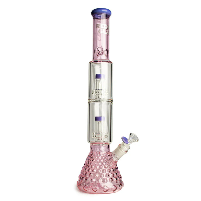 Red Eye Glass® | 18" Heracles Beaker Base Water Pipe – Dual Matrix Percs [REG080Pi] Glass Bong Smoking Cat Distribution