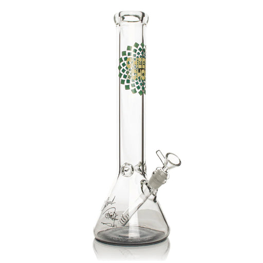 Cheech & Chong® Glass | 15" 7mm Thick Fibonacci Beaker Base Water Pipe [CC163] Glass Bong Smoking Cat Distribution