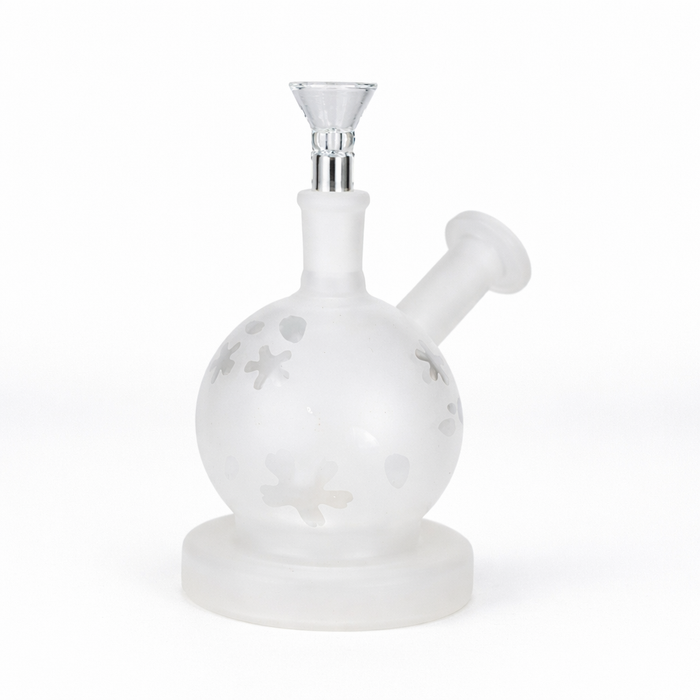 5" Frosted Glass Bubbler Glass Bong 777 Smoke Design2