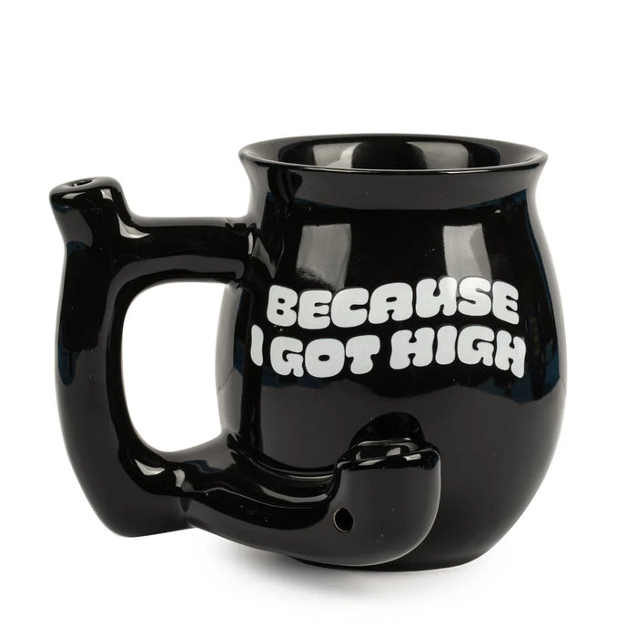 West Coast Gifts™ | Because I Got High – Ceramic Mug Pipe [C249BK]