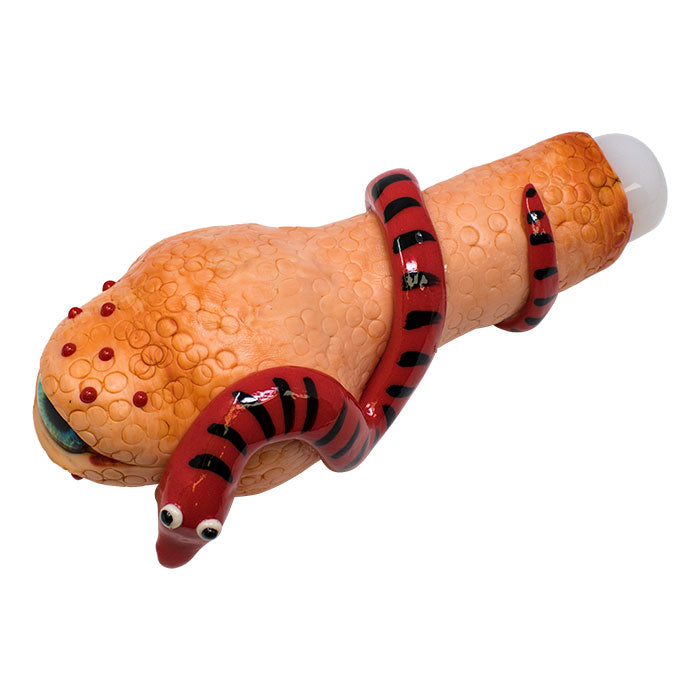 Green Eyed Serpent Hand Pipe 5 inches Glass Pipe Maple Craft Inc