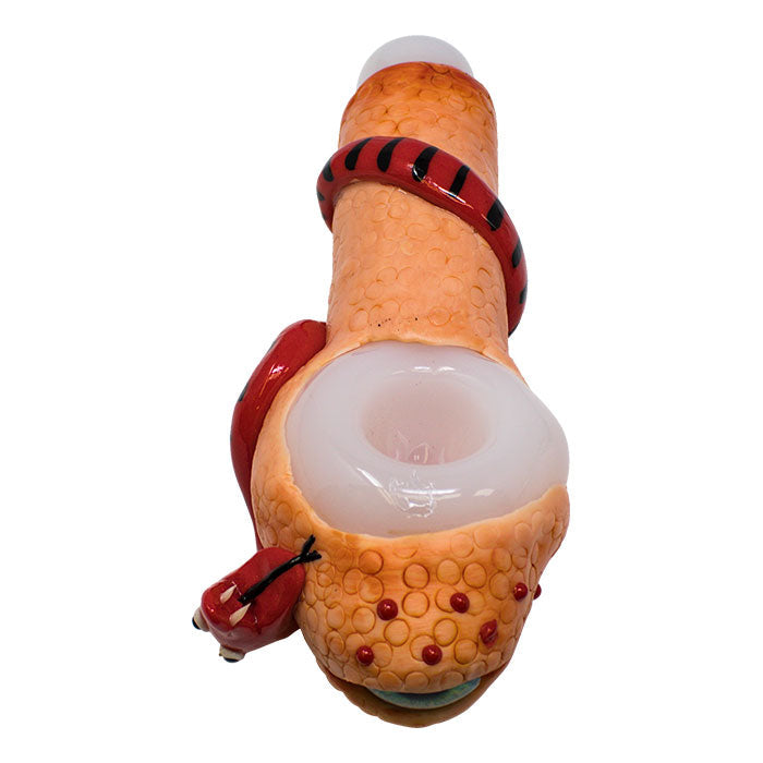 Green Eyed Serpent Hand Pipe 5 inches Glass Pipe Maple Craft Inc