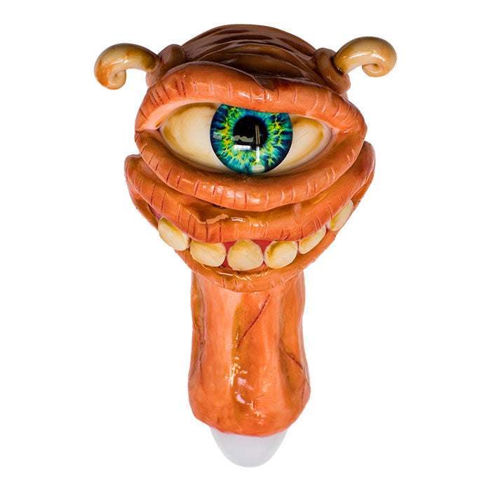Green Eyed Fictional Hand Pipe 5 inches Glass Pipe Maple Craft Inc