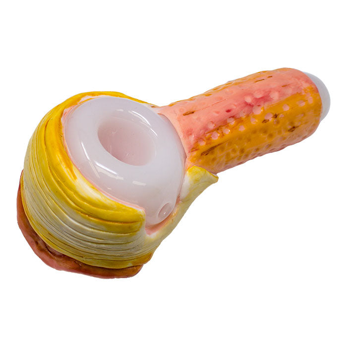 Orange Fictional Hand Pipe 5 inches Glass Pipe Maple Craft Inc Default Title