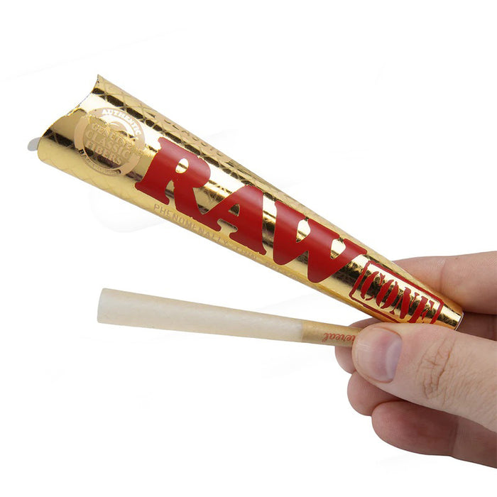 RAW | Ethereal King Size Unrefined Pre-Rolled Cones – 3 Pack (Box of 32) Pre-rolled Cone (Display Pack) ONE