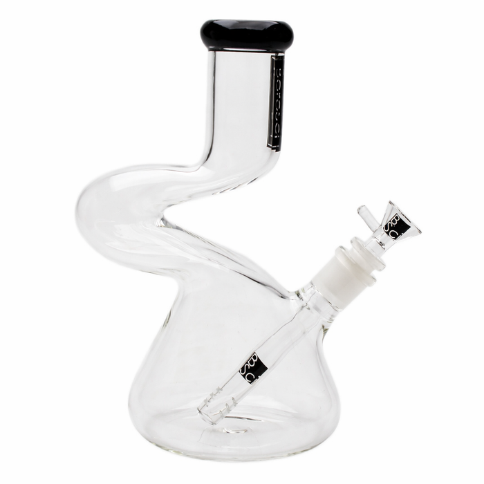 BoroSci | 9" Loop Beaker Glass Bong (Black) Glass Bong Maq Distributors