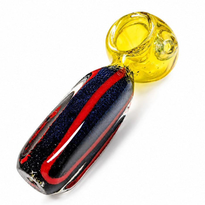 4.5" Striped Fumed Glass Hand Pipe Glass Pipe Super Supplys Inc