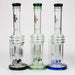 [2 Pack Bundle] 17" H2O glass water bong with double layer honeycomb [H2O-28] Glass Bong ONE