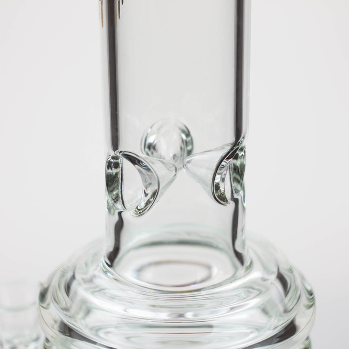 [2 Pack Bundle] 17" H2O glass water bong with double layer honeycomb [H2O-28] Glass Bong ONE