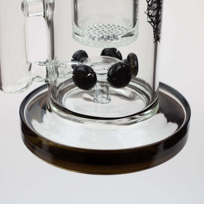 [2 Pack Bundle] 17" H2O glass water bong with double layer honeycomb [H2O-28] Glass Bong ONE