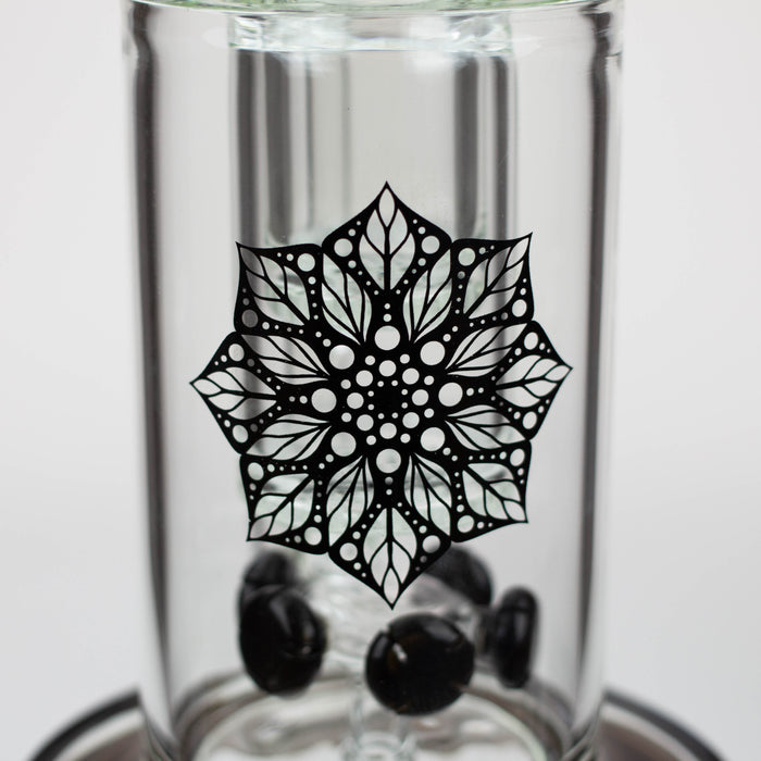 [2 Pack Bundle] 17" H2O glass water bong with double layer honeycomb [H2O-28] Glass Bong ONE