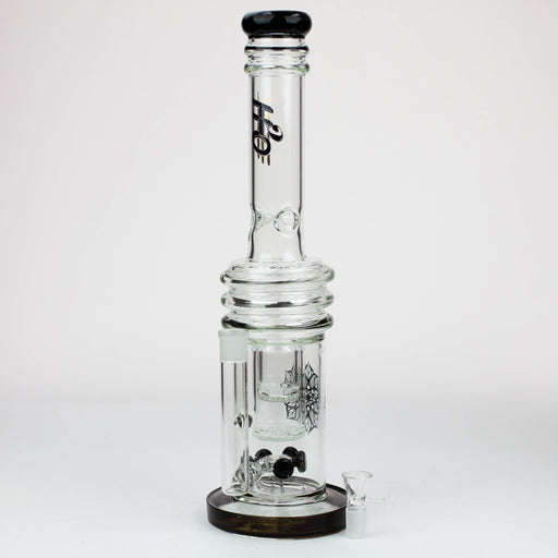 [2 Pack Bundle] 17" H2O glass water bong with double layer honeycomb [H2O-28] Glass Bong ONE
