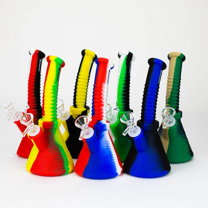 Fortune | 8.5" Angled Silicone Waterpipe-Assorted [SP1019] Resin · Silicone · Plastic Bong Super Supplys Inc