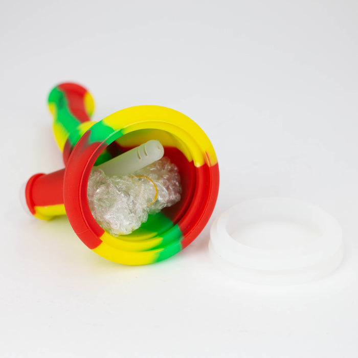 Fortune | 8.5" Angled Silicone Waterpipe-Assorted [SP1019] Resin · Silicone · Plastic Bong Super Supplys Inc