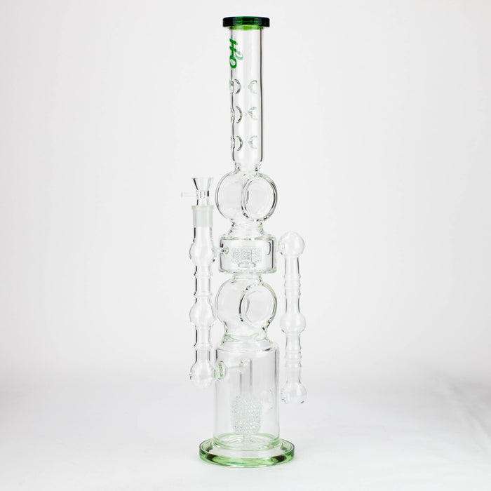 H2O | 22" Glass water bong [H2O-5021] Other Shaped Bong Canadian Distributor Green